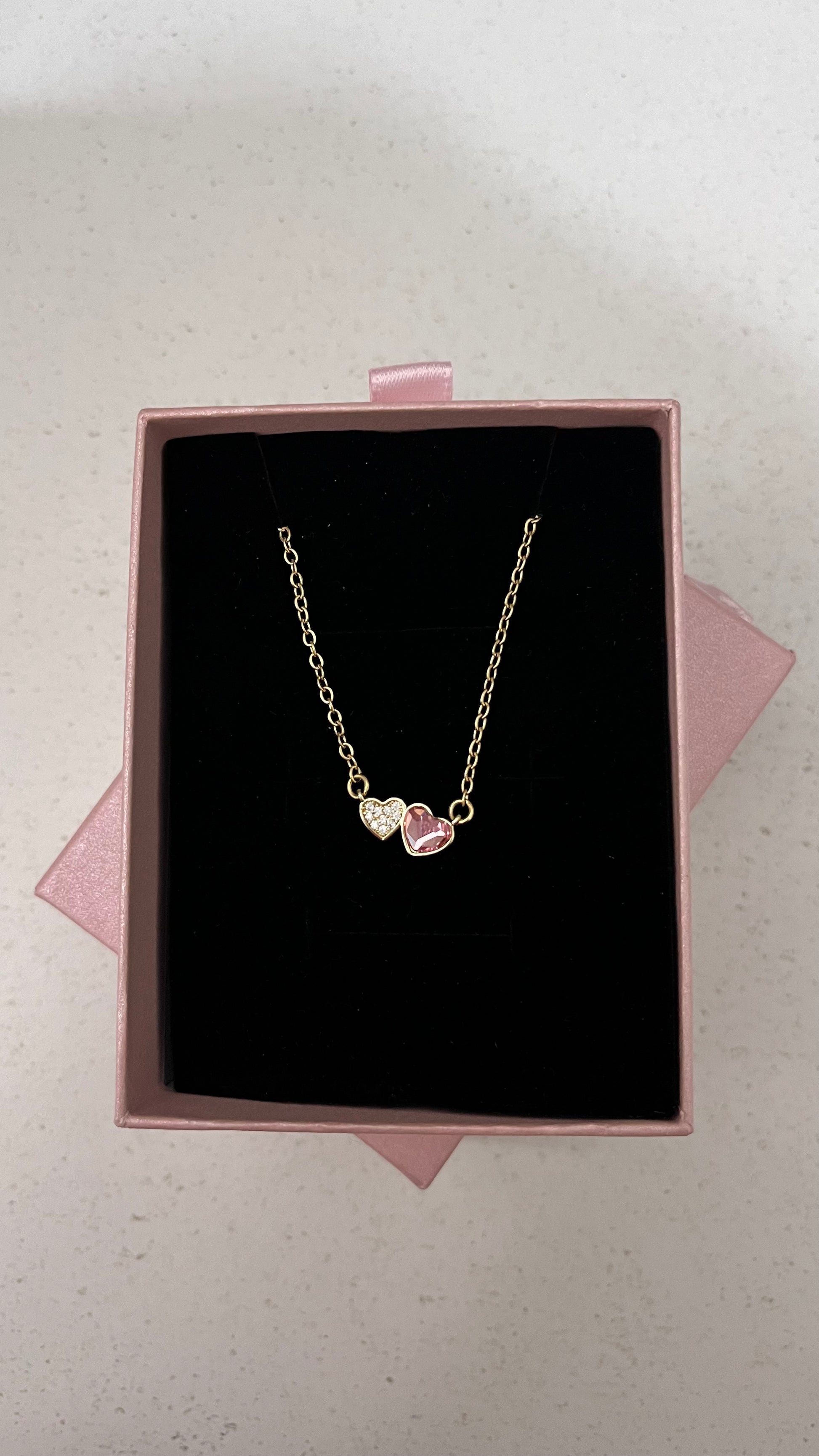 Corazón rosa cristal Swarovski